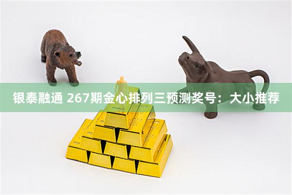 银泰融通 267期金心排列三预测奖号：大小推荐